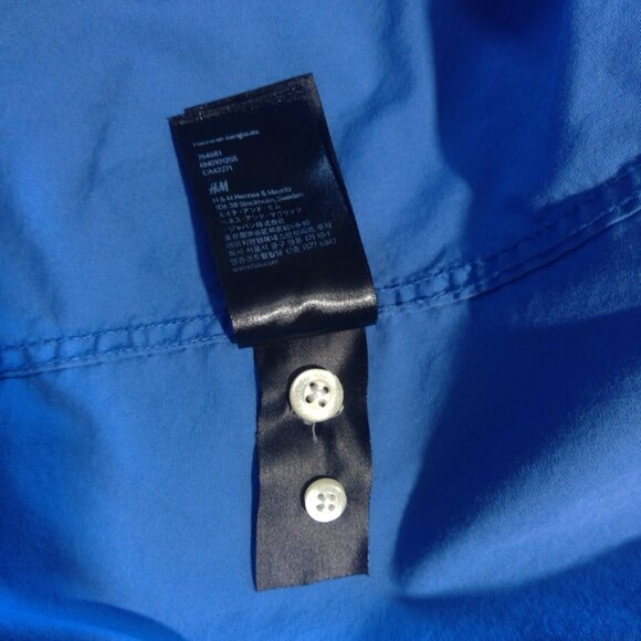 L.O.G.G. H&M Men's Blue Fitted Shirt Casual Large - Picture 11 of 11